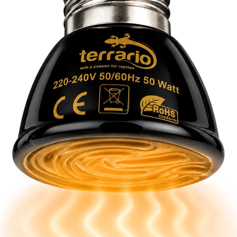TERRARIO ReptiWarm 50W Mini Emiter Ciepła, Promiennik Ceramiczny Terrarium