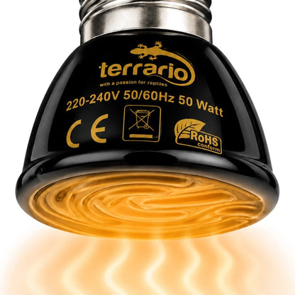 TERRARIO ReptiWarm 50W Mini Emiter Ciepła, Promiennik Ceramiczny Terrarium