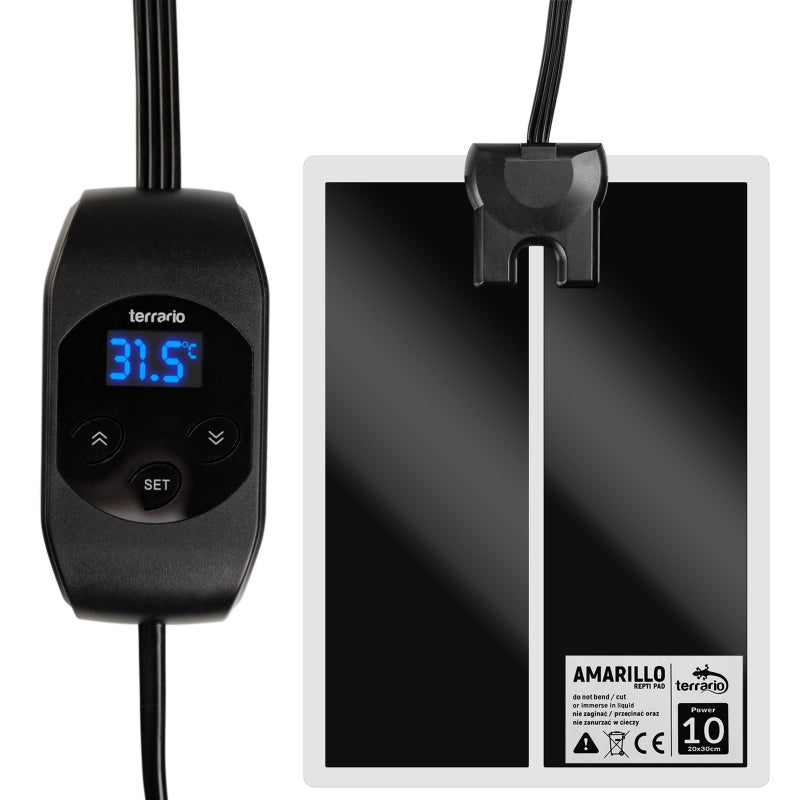 TERRARIO Amarillo Mata Grzewcza 10W z Termostatem LCD do Terrarium 20x30cm