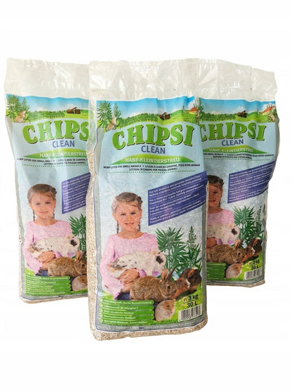 CHIPSI CLEAN Ściółka Konopna 3kg 30L Bezpyłowa Premium
