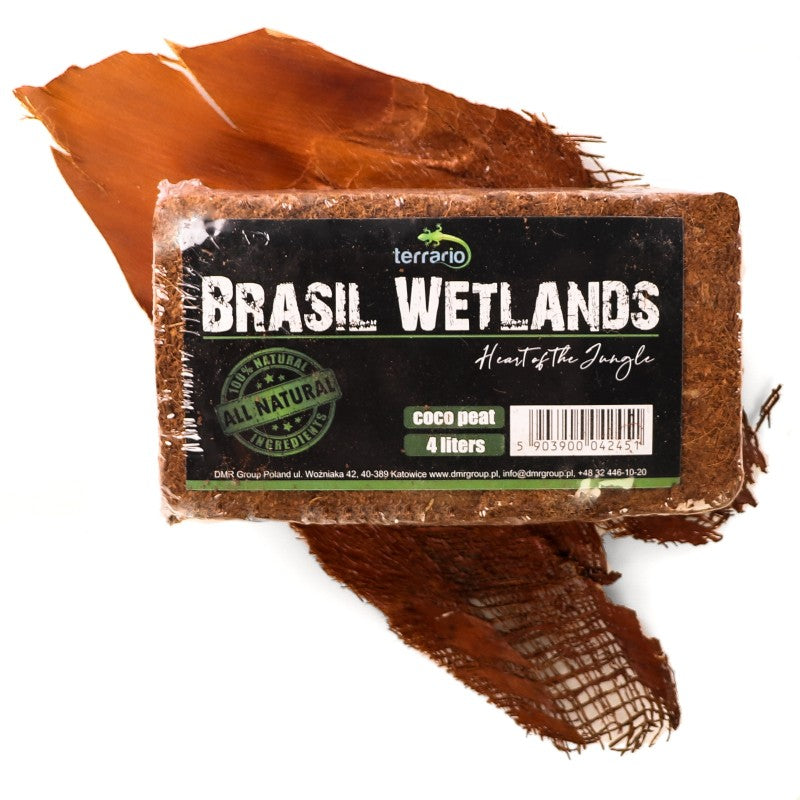 TERRARIO Brasil Wetlands 4L Podłoże Kokosowe Włókno do Terrarium Substrat