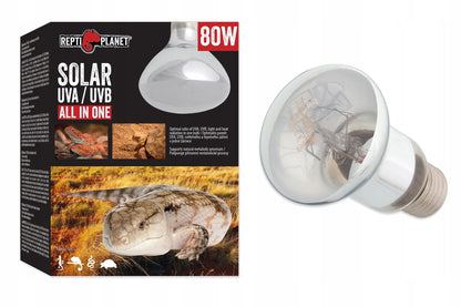 REPTI PLANET solar UVA+UVB ALL IN ONE żarówka słoneczna 80W do terrarium