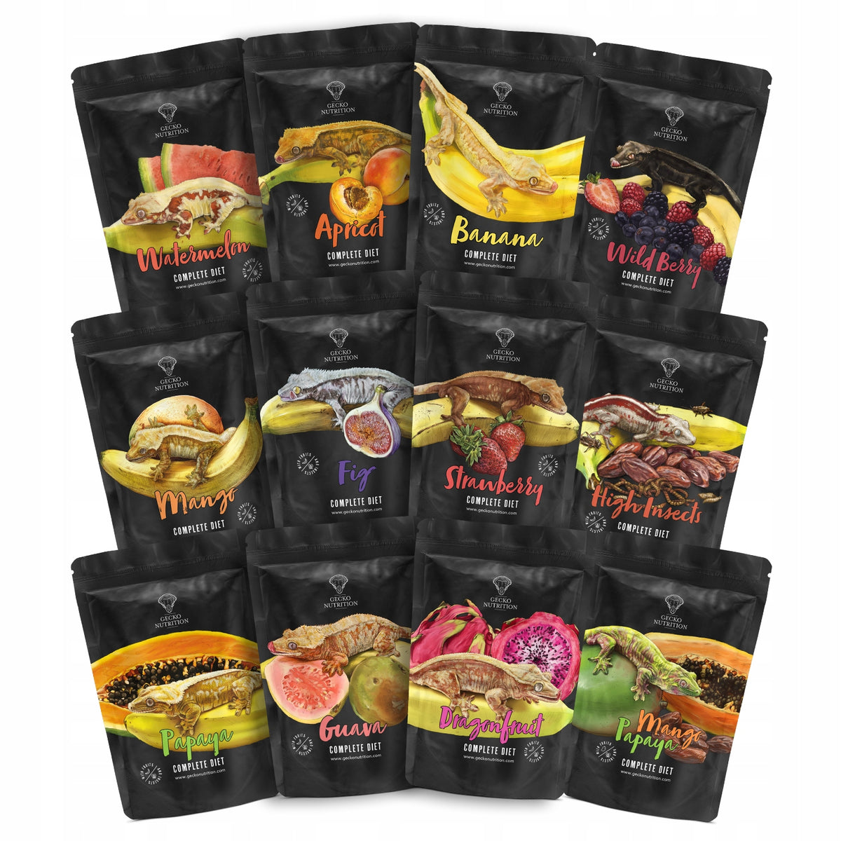 Gecko Nutrition Strawberry (truskawka) 250g - pokarm (papka) dla gekona