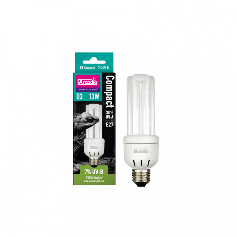ARCADIA Żarówka Kompaktowa MINI Forest D3 7% UVB 13W E27 do Terrarium