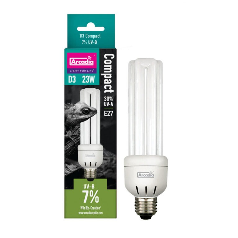 ARCADIA Żarówka Kompaktowa D3 Forest 7% UVB 23W E27 do Terrarium
