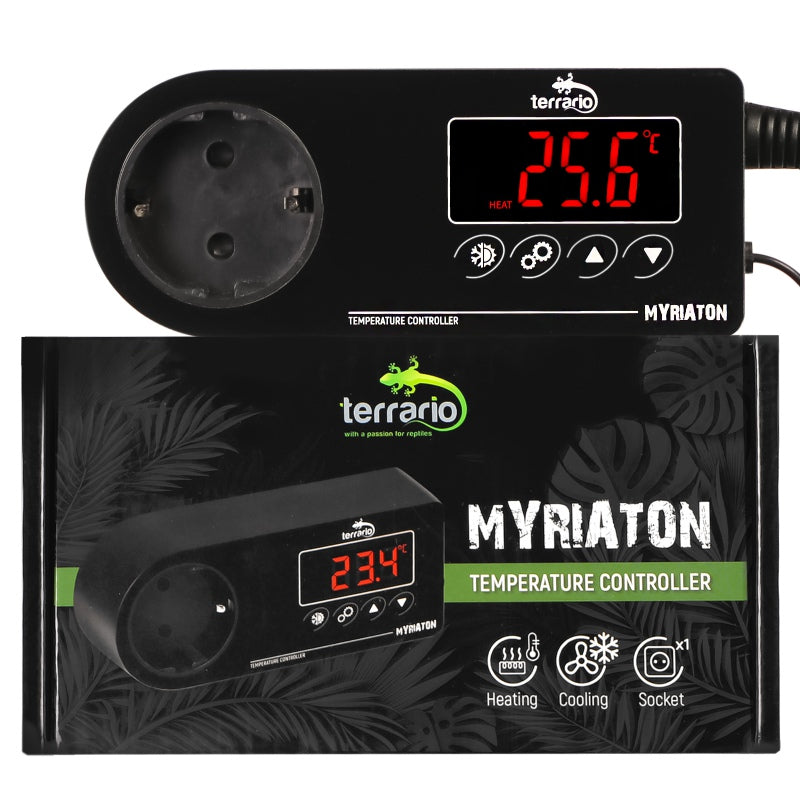 TERRARIO Myriaton Termostat Elektroniczny LCD do Terrarium Sonda Wodoodporna